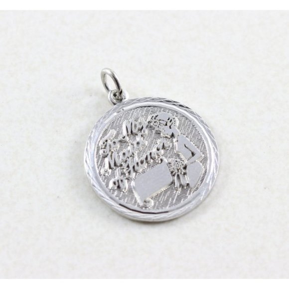 Sterling Silver Maid of Honor Charm or Pendant - Picture 1 of 5
